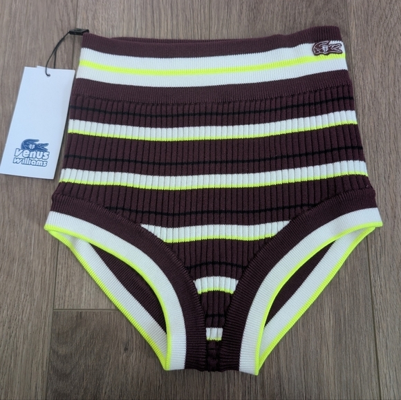 NWT Lacoste x EleVen by Venus | Striped Ribbed Lounge Shorts - Picture 3 of 15